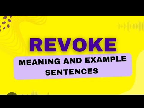 revoke vertaling