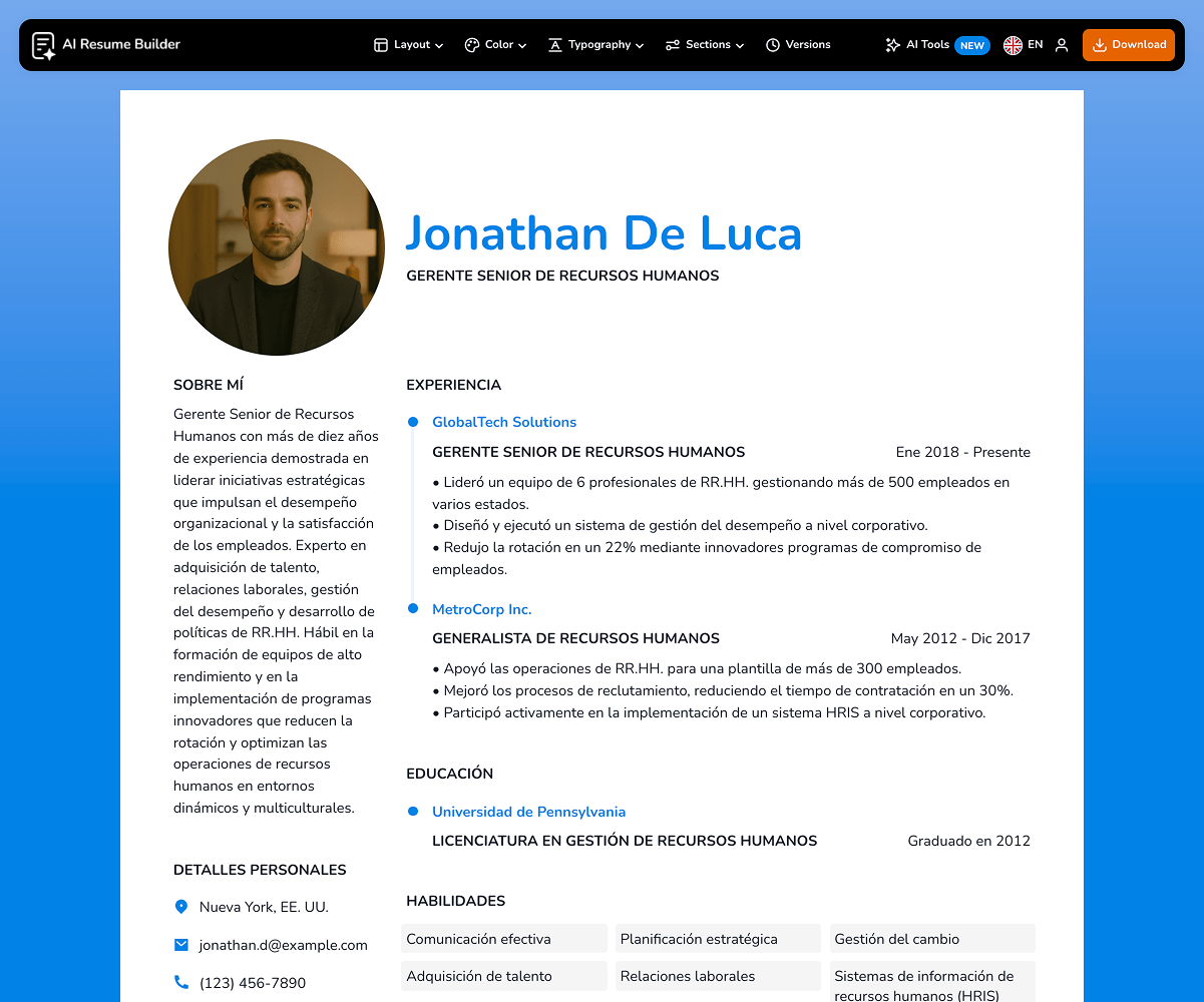 resume vertaling